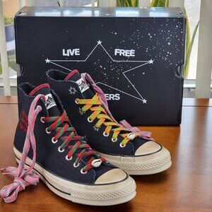 Converse x Barriers Women's Chuck 70 Hi 'Live Free' A01786C Black/Fiery Red Sz 6